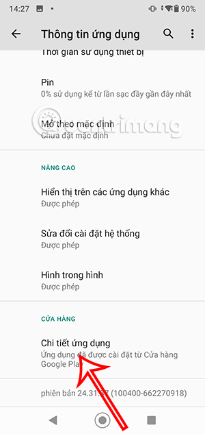 Chi tiết ứng dụng Google Play Services