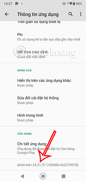 Xem phiên bản Google Play Services