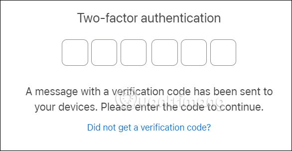 Mã xác minh đăng nhập Apple 