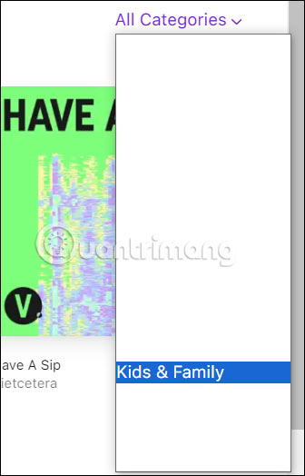 Tìm thể loại Apple Podcasts
