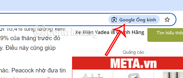 Google ống kính trên Chrome PC
