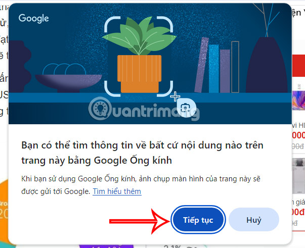 Dùng Circle to Search trên trình duyệt Chrome
