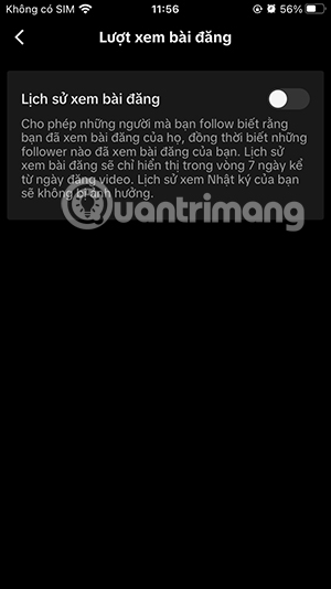 Tắt lượt xem bài đăng TikTok