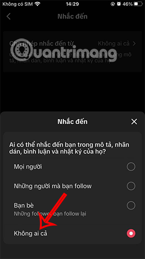 Tắt tag thẻ tên trên TikTok