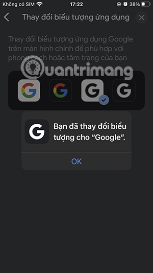 Đổi icon ứng dụng Google