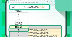 Cách làm chủ dữ liệu số trong Google Sheets với hàm AVERAGE