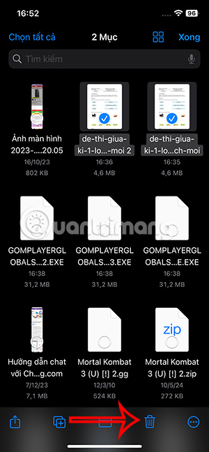 Xóa các file tải trên Safari 