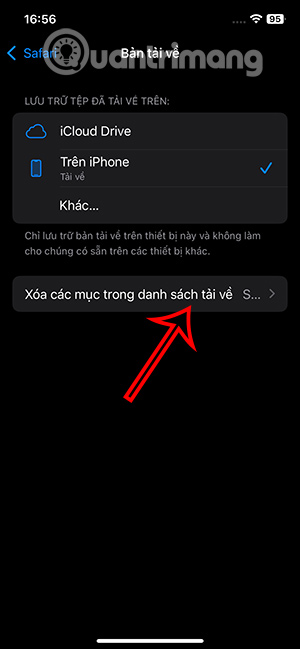 Xóa tập tin tải trên Safari 