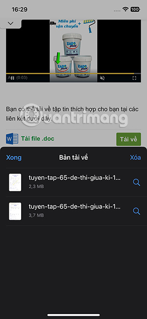 File tải xuống trên Safari 