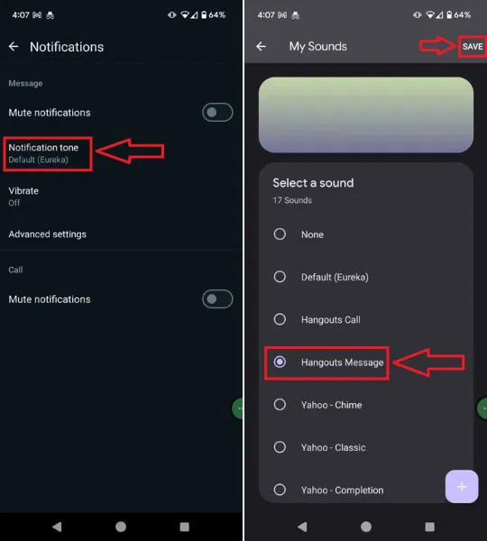 Chọn âm thông báo nhóm WhatsApp