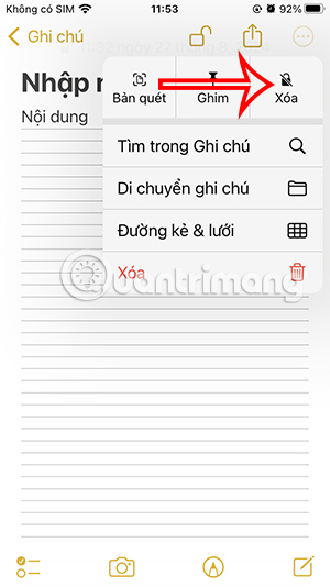Bỏ khóa ghi chú iPhone