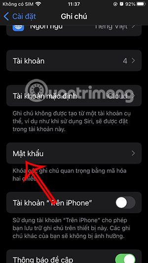 Mật khẩu tùy chỉnh iPhone