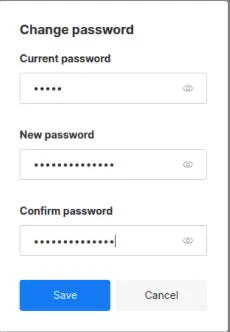 Filled password text box.