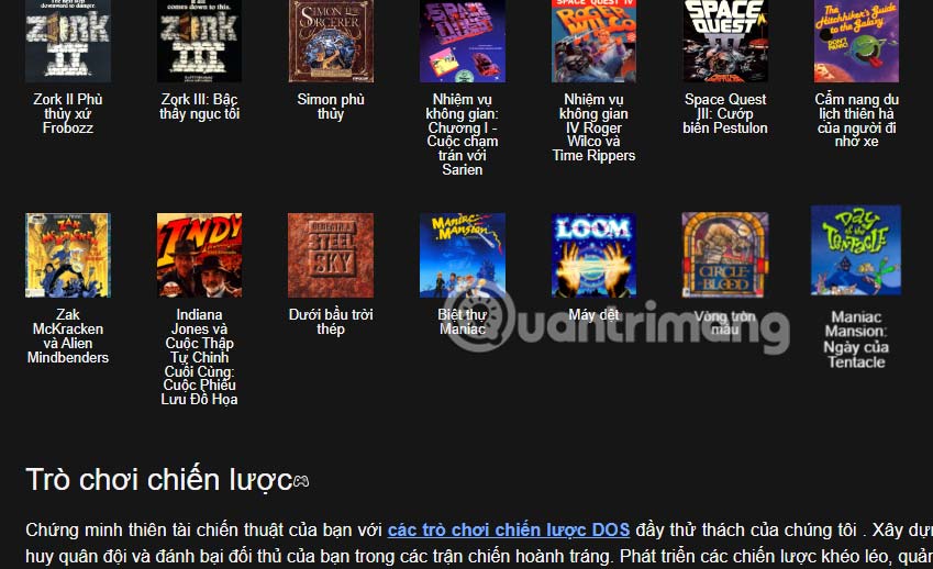 Giao diện WePlayDOS