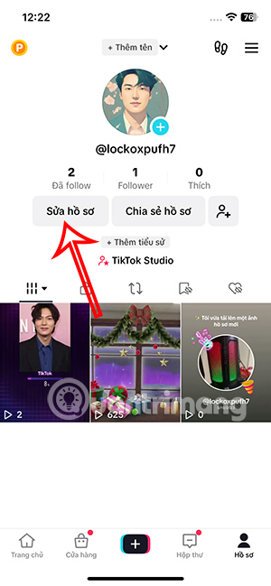 Sửa hồ sơ TikTok