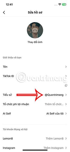 Tiểu sử trên TikTok