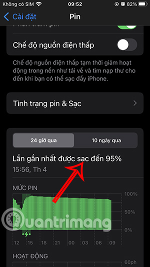Thời gian sạc pin trên iPhone