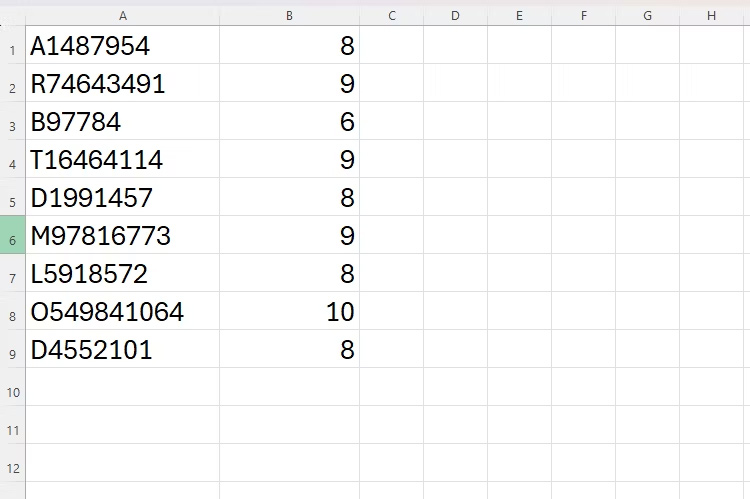 Dùng hàm TRIMRANGE kết hợp hàm LEN trong Excel 