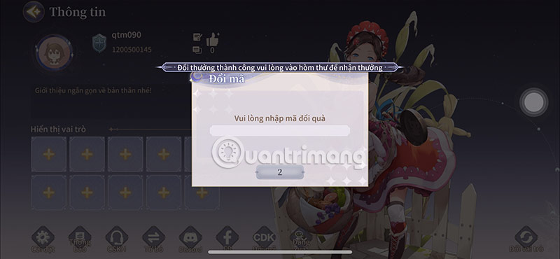 cách đổi code Tales off Terrarums