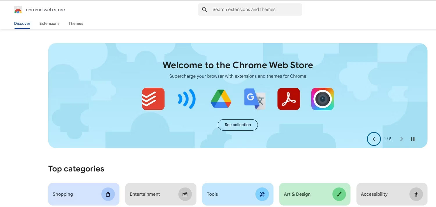 Cửa hàng tiện ích mở rộng web của Chrome
