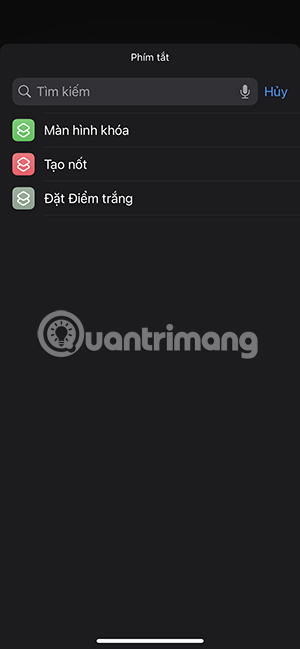 Danh sách phím tắt