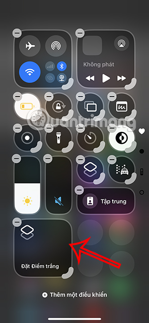 Phím tắt trong Control Center