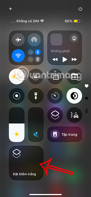 Dùng phím tắt trong Control Center
