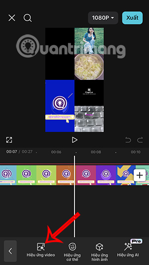 Hiệu ứng video trên CapCut