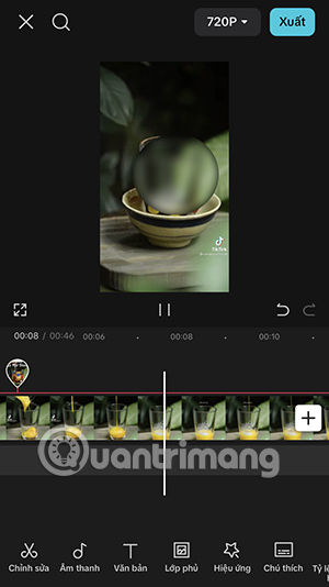 Làm mờ video trên CapCut một phần