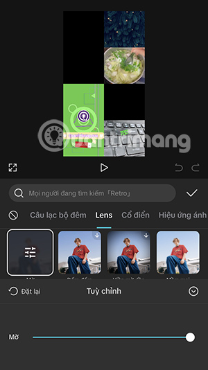 Chỉnh mức độ làm mờ