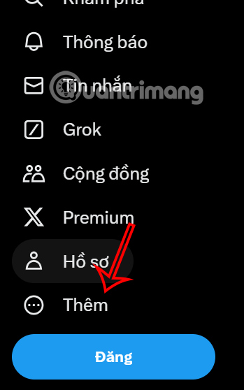 Tài khoản X máy tính  