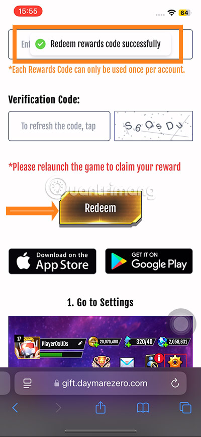 redeem code Daymare Zero