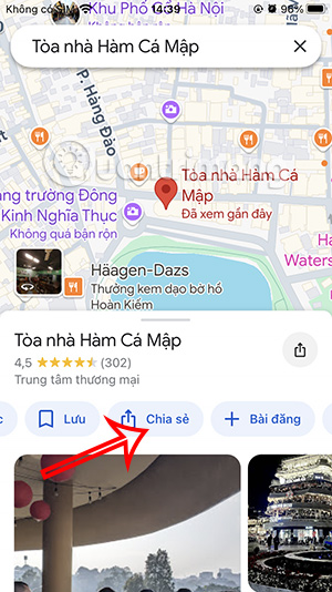 Chia sẻ địa điểm trên Google Maps