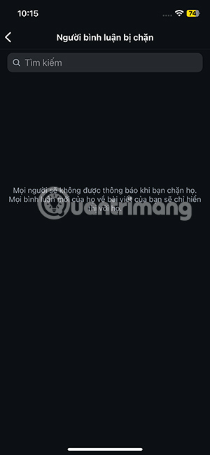 Chặn bình luận Story từ ai