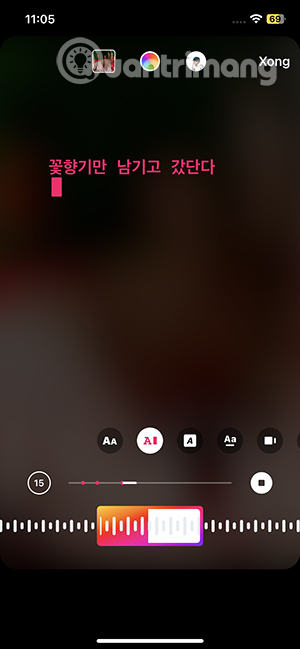 Hiển thị lời nhạc Story