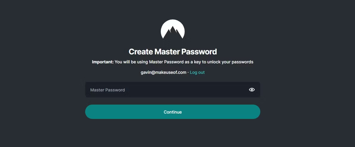 NordPass tạo mật khẩu master