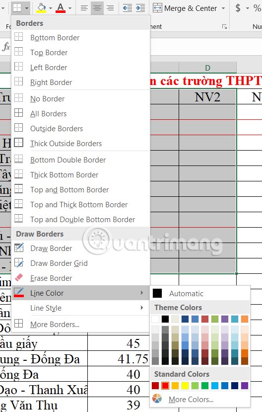 Mẹo định dạng ô trong Excel để có bảng tính chuyên nghiệp