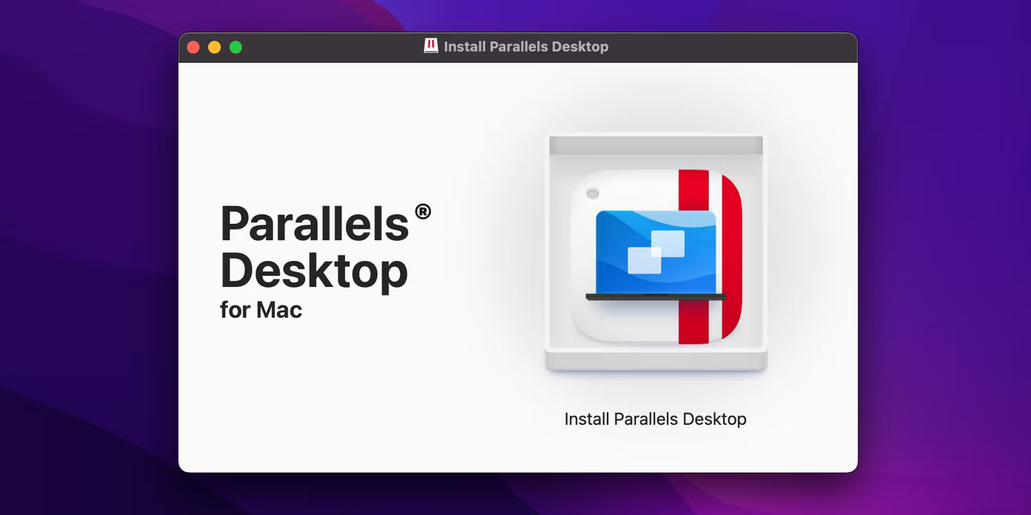 Trình cài đặt Parallels Desktop trong macOS Finder