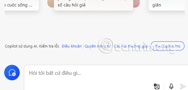 Chat với Bing AI trên Chrome