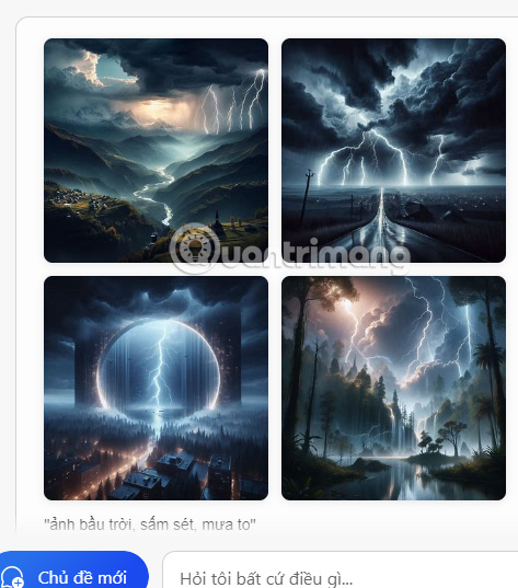 Tạo hình ảnh trên Bing AI trên Chrome