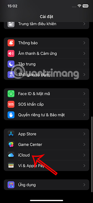 Cài đặt iCoud