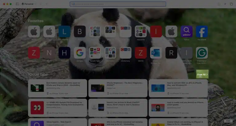 Sử dụng Safari iCloud trên Mac