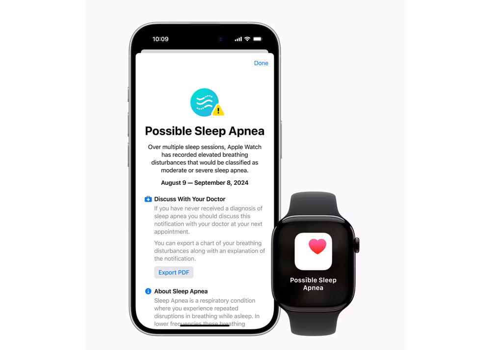 Apple Watch Series 10 phát hiện chứng ngưng thở khi ngủ