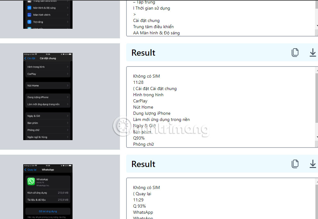 Nội dung trích xuất từ ảnh trên Image to Text Converter
