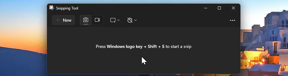 Giao diện Snipping Tool trong Windows 11