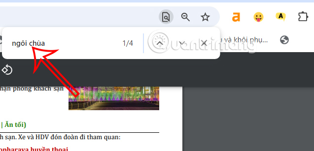 Nhập từ khóa tìm kiếm trong PDF trên Chrome