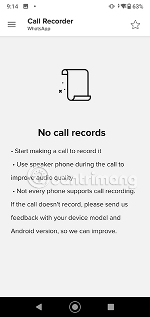 Ghi âm cuộc gọi trên WhatsApp