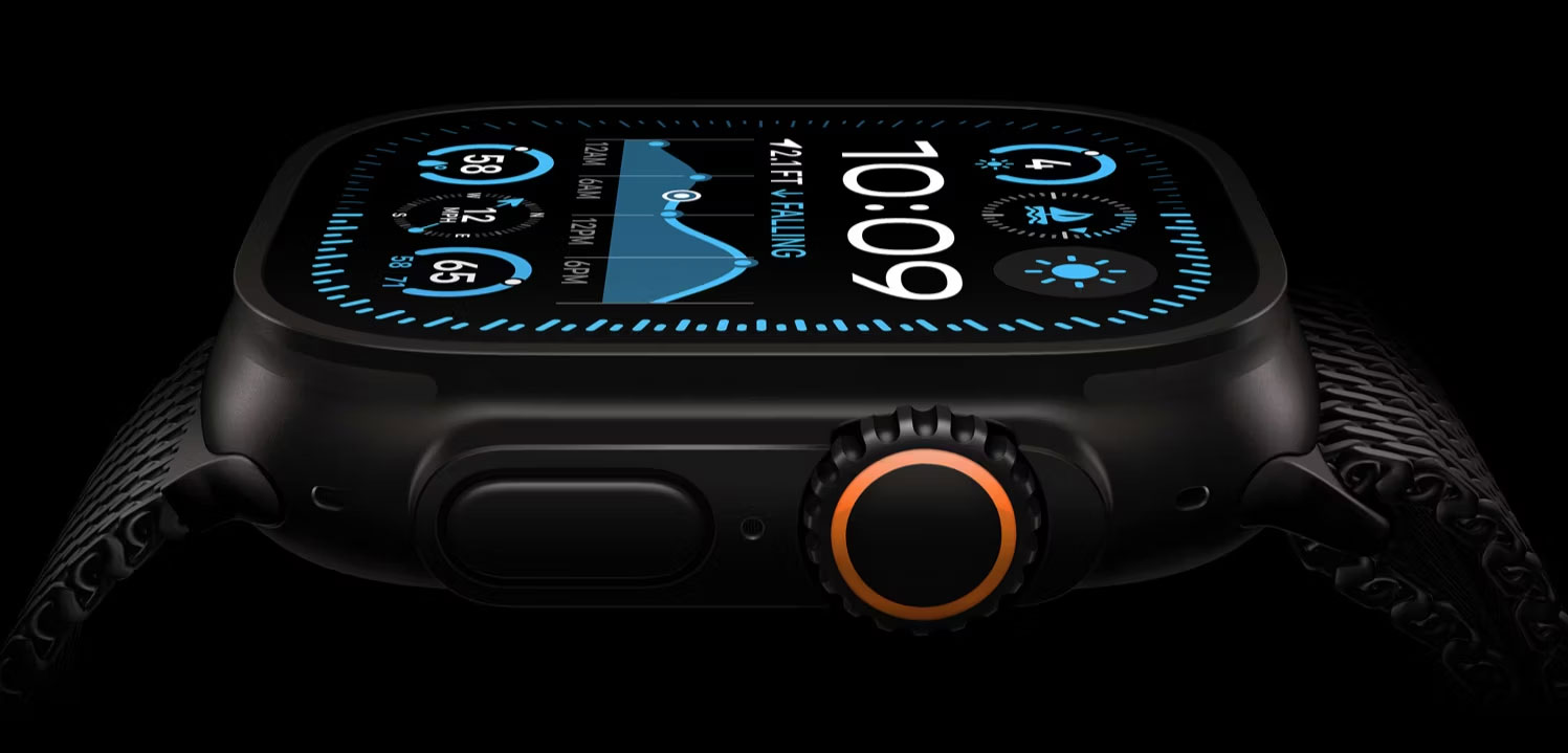 Apple Watch Ultra 2 với núm điều chỉnh kỹ thuật số