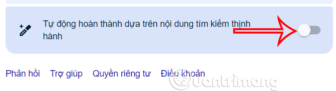 Tắt tìm kiếm theo xu hướng trên Google